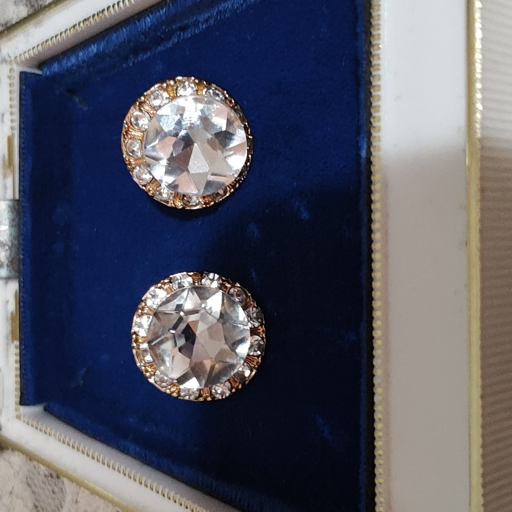 Vintage Rhinestone Stud Earrings